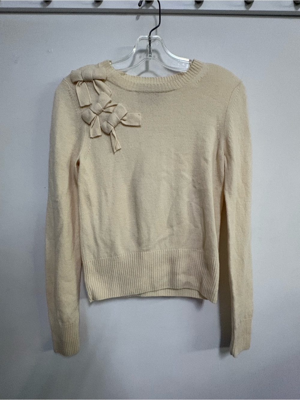 Juicy Couture Ivory Sweater with Bow Accent
